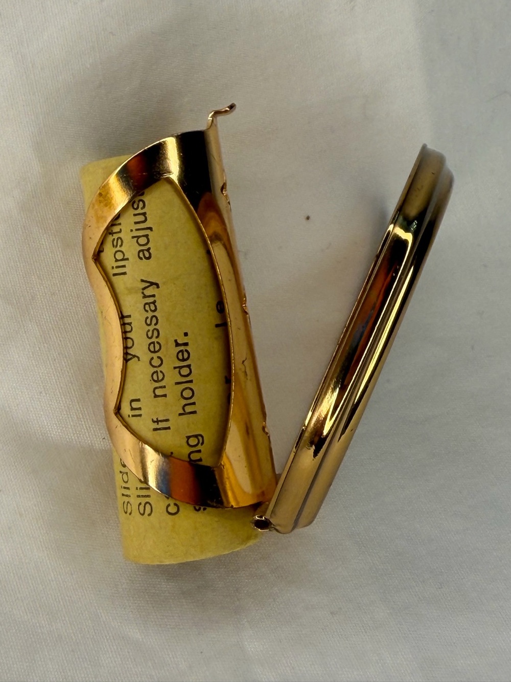 VINTAGE STRATTON LIPVIEW LIPSTICK HOLDER MIRROR GOLDTONE ENAMEL COMPACT